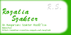 rozalia szakter business card